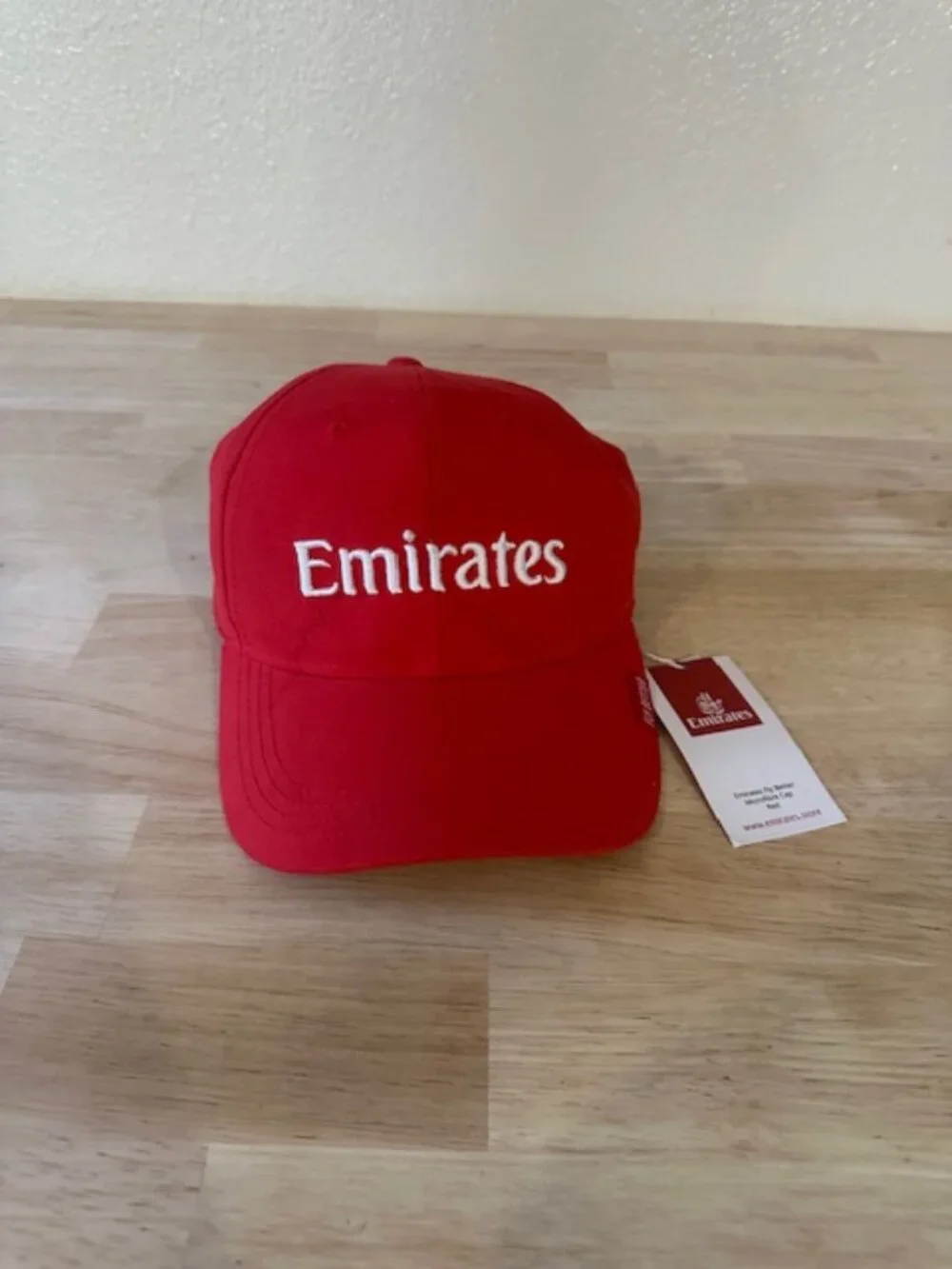Emirates Airlines | Fly Better Microfiber Cap Hat Red NWT